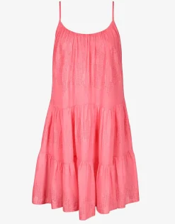 Island Nostalgia Mini Dress - Ocean Coral