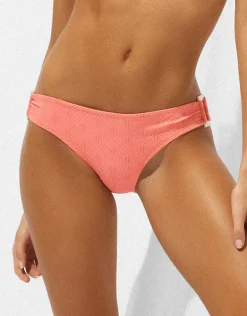 Island Nostalgia Ring Side Hipster Bikini Pant - Ocean Coral