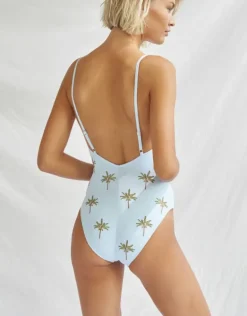 Island Souvenir Swimsuit - Sky
