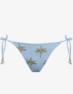 Island Souvenir Tie Side Bikini Pant - Sky