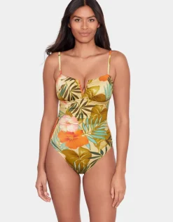 Island Tropical V Wire Swimsuit - Print