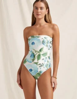Isles Bandeau Swimsuit - Watercolour