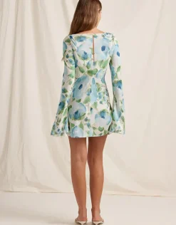 Isles Memento Long Sleeve Mini Dress - Watercolour