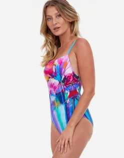 Italian Summer Round Neck Swimsuit - Multi