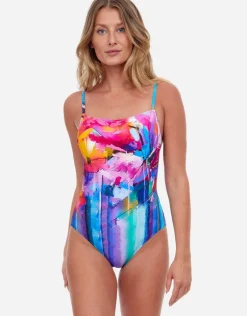 Italian Summer Round Neck Swimsuit - Multi