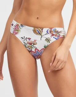 Jasmine Bikini Pant - White Floral