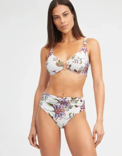 Jasmine Underwired Bikini Top - White Floral