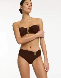 Jetset Bandeau Bikini Top - Chocolate