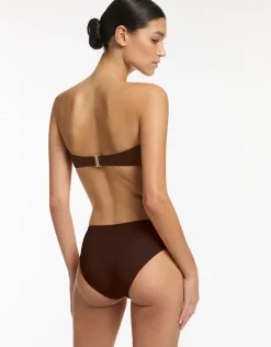 Jetset Bandeau Bikini Top - Chocolate
