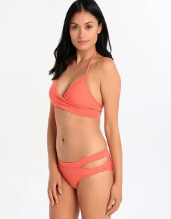 Jetset Banded Regular Side Split Pant - Coral