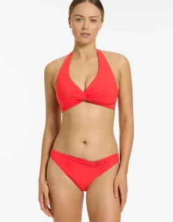 Jetset D DD Twist Front Bikini Top - Cherry