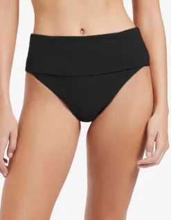 Jetset Fold Down Bikini Pant - Black