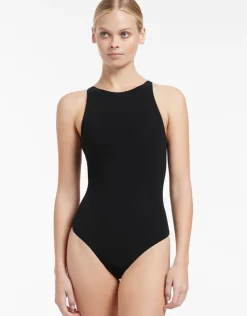 Jetset High Neck Swimsuit - Black