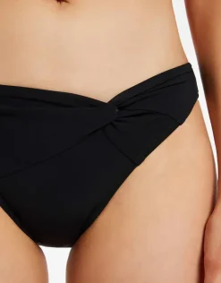 Jetset Twist Front Bikini Pant - Black