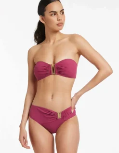 Jetset U Trim Bandeau Bikini Top - Orchid