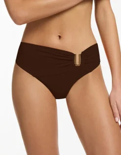 Jetset U Trim Mid Bikini Pant - Chocolate