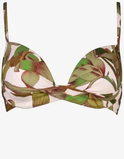 Journey Moulded Underwired Bikini Top - Cream Reed