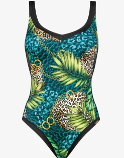 Jungle Jewels Moulded Swimsuit - Mangrove Forest