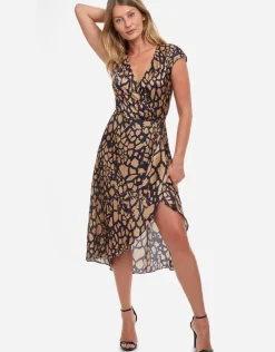 Jungle Queen Wrap Dress - Brown/Black