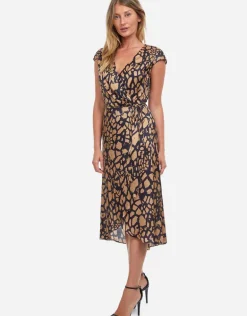 Jungle Queen Wrap Dress - Brown/Black