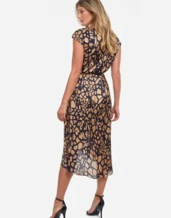 Jungle Queen Wrap Dress - Brown/Black