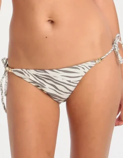 Kalahari Bamboo Rope Tie Side Bikini Bottom - Print