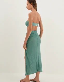 Karen Midi Skirt - Seaglass