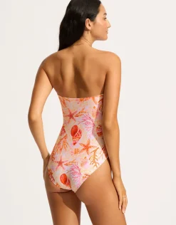 La Mer Twist Bandeau Swimsuit - White