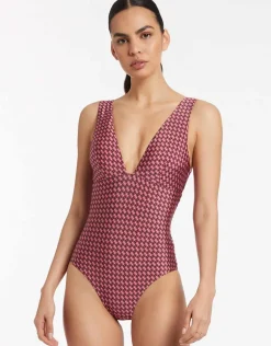 Lalita Plunge Swimsuit - Orchid