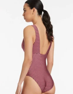 Lalita Plunge Swimsuit - Orchid