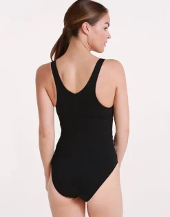 Leopard Panel V Back Swimsuit