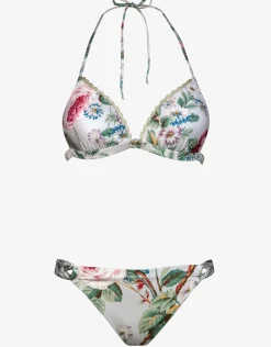 Liaison Triangle Bikini Set - Silver Rose