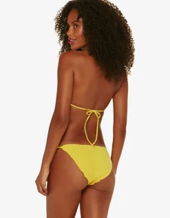Light Scales Ripple Tie Bikini Pant - Yellow
