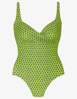 Lima Wrap Front Swimsuit - Lime