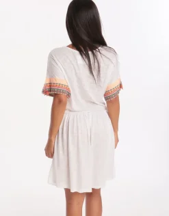 Little Llama Dress - White