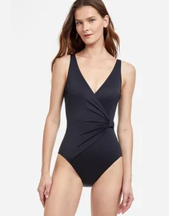Liv Wrap Swimsuit - Black