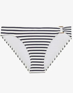 Luxe Stripe Ring Hipster Bikini Pant - Navy White