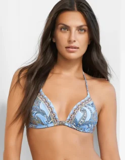 Majorelle Triangle Bikini Top - Oriental Horizon Blue