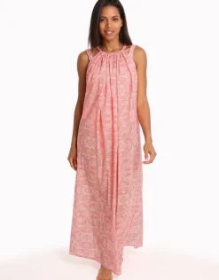 Malika Cotton Maxi Beach Dress - Print