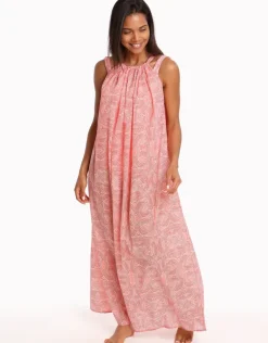 Malika Cotton Maxi Beach Dress - Print