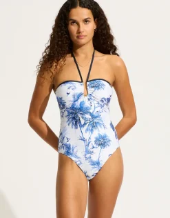 Marbella Trim Front Swimsuit - White