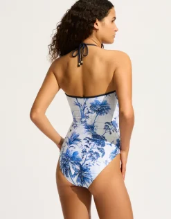 Marbella Trim Front Swimsuit - White