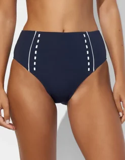 Marine Mindset High Waist Bikini Pant - Skipper Blue