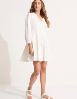 Market Tier Dress - White