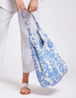 Maya Paisley Beach Bag - Multi Blue