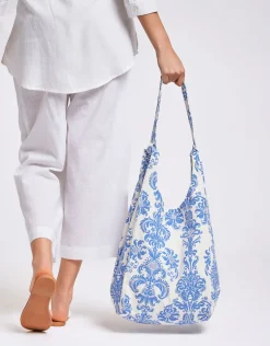 Maya Paisley Beach Bag - Multi Blue
