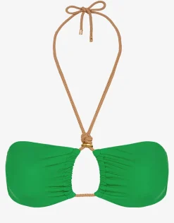 Meadow Gal Isa Bandeau Bikini Top - Green