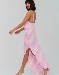 Mermaid Ruffle Dress - Light Pink