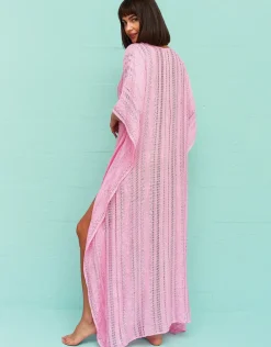 Metallic Weave Thobe - Pink