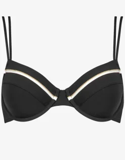 Metrics Underwired Bikini Top - Black White and Gold
